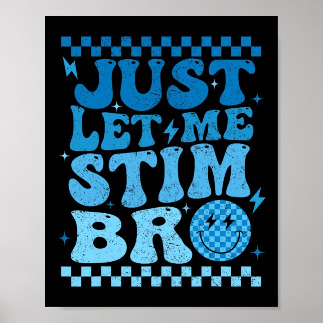 Poster Deixe-Me Estimular Mês De Consciência Do Autismo E (Frente)