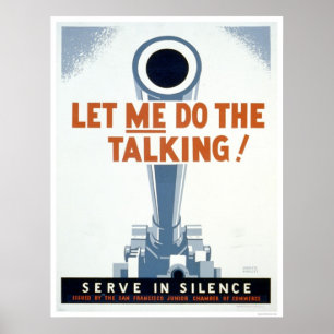 Poster Deixe-me falar! Servir em silêncio - WPA