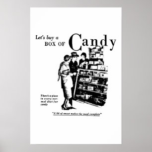 Poster Deixe-nos comprar uma caixa da propaganda 1930 dos