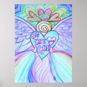 Poster Deixe o amor, deixe Deus Guardian Angel Art Impres