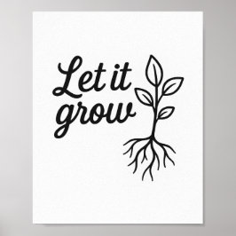 Poster Deixe-o crescer - Muro Botânico