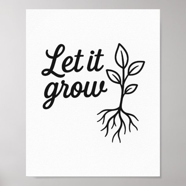 Poster Deixe-o crescer - Muro Botânico (Frente)