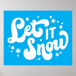 Poster Deixe-o nevar Design de inverno
