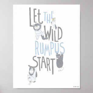 Poster Deixe o Rumpus Selvagem Começar - Azul