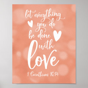 Poster Deixe que tudo que você faz seja feito com amor