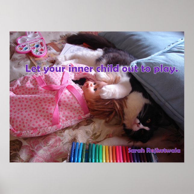 Poster Deixe seu Filho Interior Sair Gato de Smoking Cart (Frente)