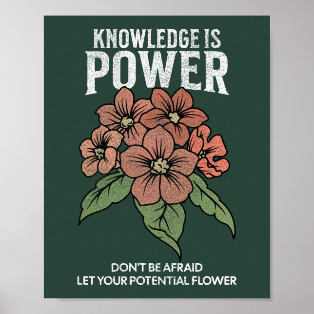 Poster deixe seu potencial florescer amante de flores vin (Frente)