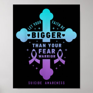 Poster Deixe Sua Fé Ser Maior Que Seu Medo Suicídio Pr
