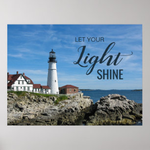 Poster Deixe Sua Foto De Farol De Maine Brilhar