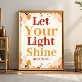 Poster Deixe sua luz brilhar Boho Christian Wall Art Impr