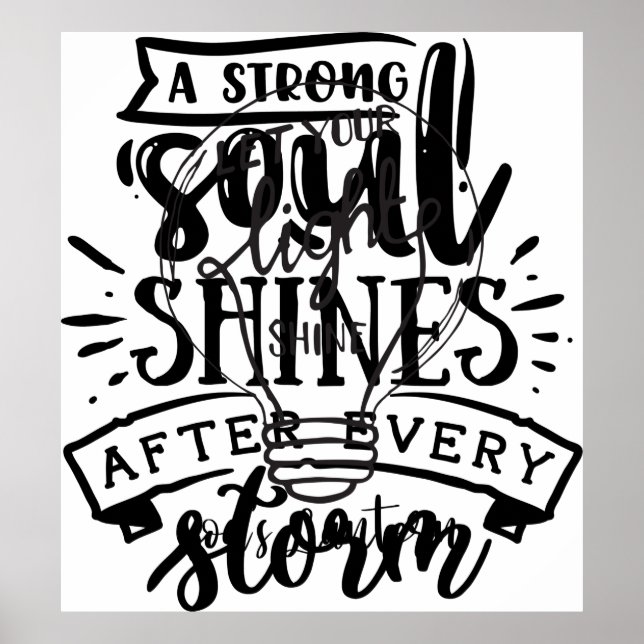 Poster Deixe sua luz brilhar com as lanternas de Deus (Frente)