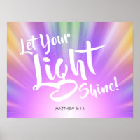Deixe Sua Luz Brilhar Matthew 5 16 | Colorido