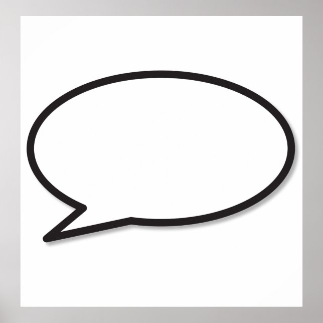 Pôster DEIXE SUA OPINIÃO Balão de Falas de Quadrinhos (Frente)