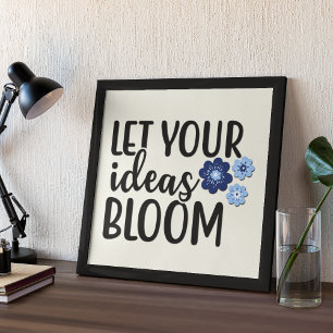 Poster Deixe suas ideias com uma citação inspiracional