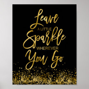 Poster Deixe Uma Pequena Faísca Mensagem Motivacional