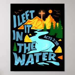 Poster Deixei na Água Batismo Cristão Batizado C