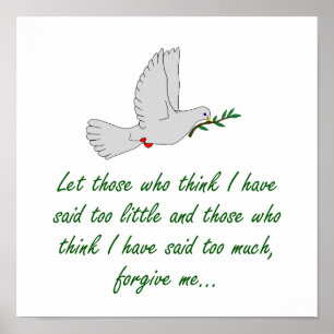 Poster Deixem Aqueles Que Pensam Que Eu Disse Muito Pouco