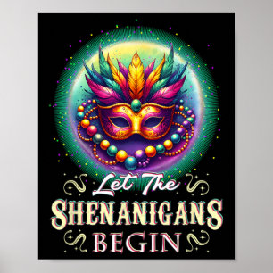 Poster Deixem Os Shenanigans Começar A Roupa Mardi Gras P