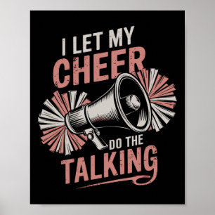 Poster Deixo meu grito de torcida falar Funny Cheerleader