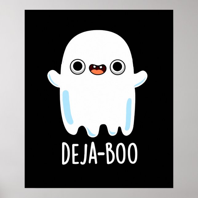 Poster Deja Boo Funny Ghost Pun Dark BG (Frente)