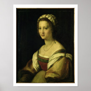 Pôster Del Fede de Lucrezia di Baccio, esposa do artista,