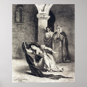 Poster Delacroix - A Canção De Ophelia (Lei IV Cena V) ..