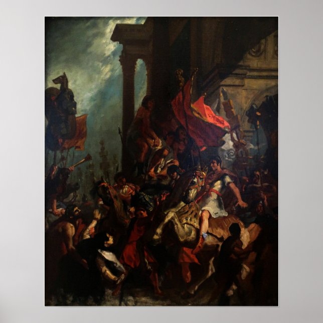 Poster Delacroix - A Justiça De Trajan 1858 (Frente)