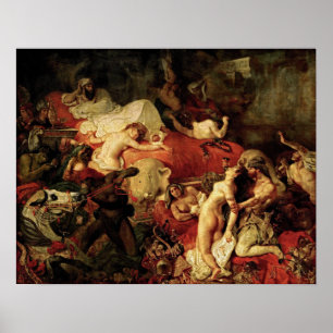 Poster Delacroix - A morte de Sardanapalus 1827