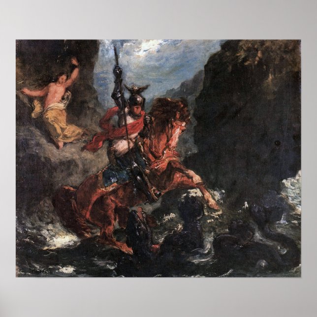 Poster Delacroix - Anjo Libertado Ou St. Jorge (Frente)