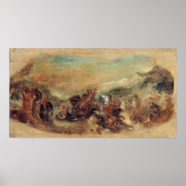 Poster Delacroix - Attila Sketch Seguida De Sua Barbari.. (Frente)