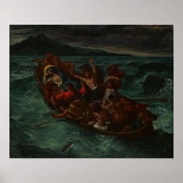 Poster Delacroix - Cristo Dormindo Durante O Tempest (Frente)