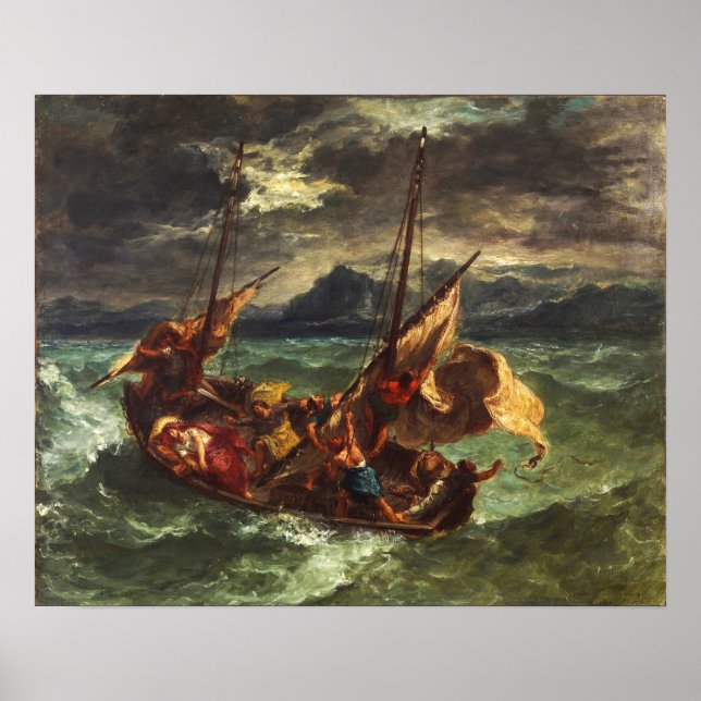 Poster Delacroix - Cristo No Mar Da Galileia (Frente)