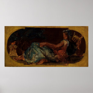 Poster Delacroix - Esboço para o Salão da Paz