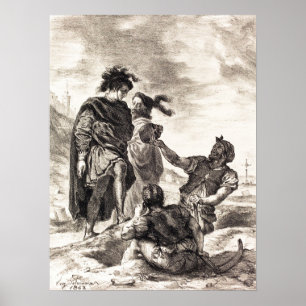 Poster Delacroix - Hamlet E Horatio Antes Dos Gravedi...