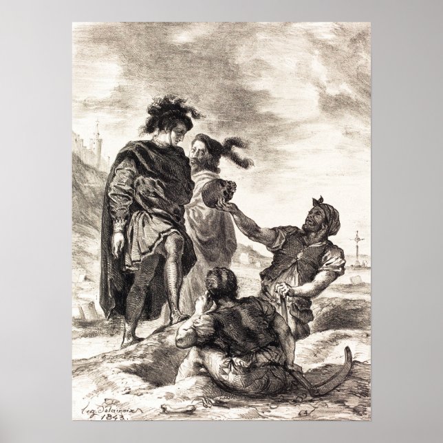 Poster Delacroix - Hamlet E Horatio Antes Dos Gravedi... (Frente)