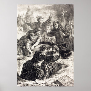 Poster Delacroix - Hamlet E Laertes No Grave Da Op...
