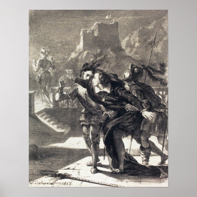 Poster Delacroix - Hamlet E O Fantasma De Seu Pai (A... (Frente)