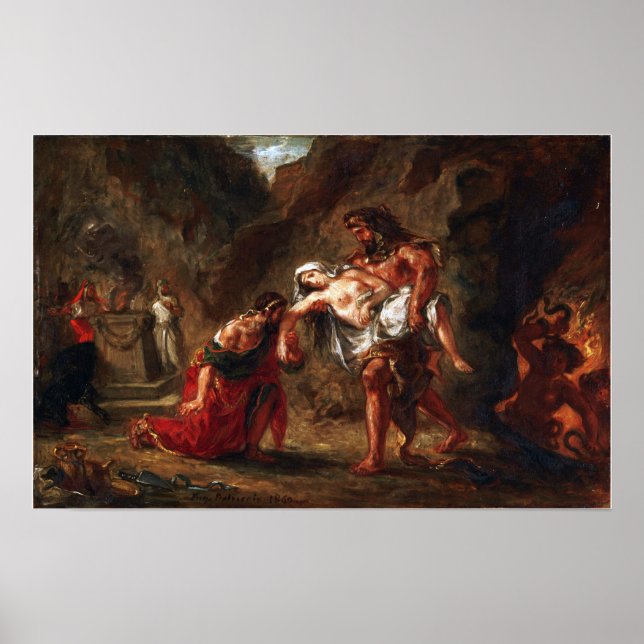 Poster Delacroix - Hércules E Alcestis (Frente)