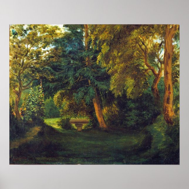 Poster Delacroix - Jardim de George Sand em Nohant (Frente)
