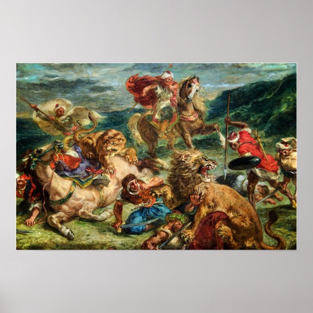 Poster Delacroix - Leão Hunt (Frente)
