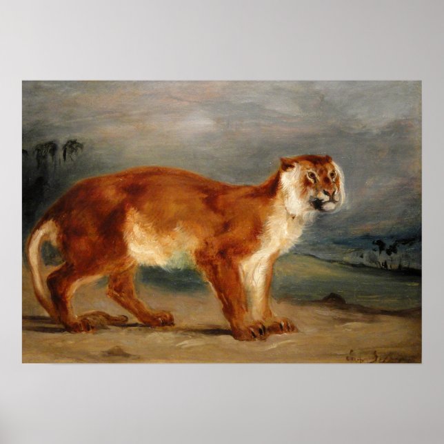 Poster Delacroix - Leoa 1832 (Frente)