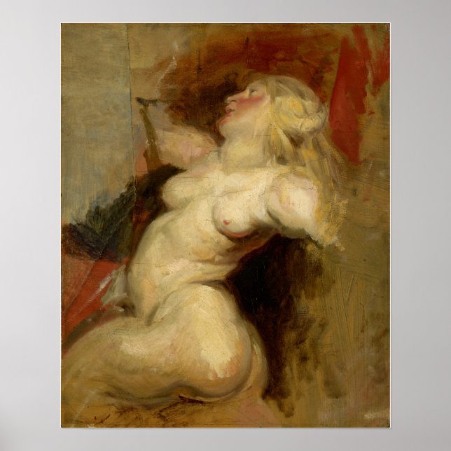 Poster Delacroix - Nereide (Segundo Rubens) 1822 (Frente)