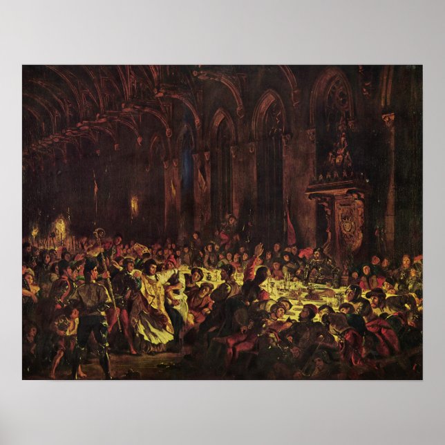 Poster Delacroix - O Assassinato Do Bispo De Liege (Frente)