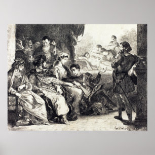 Poster Delacroix - O Envenenamento do Pai de Hamlet (Ato.