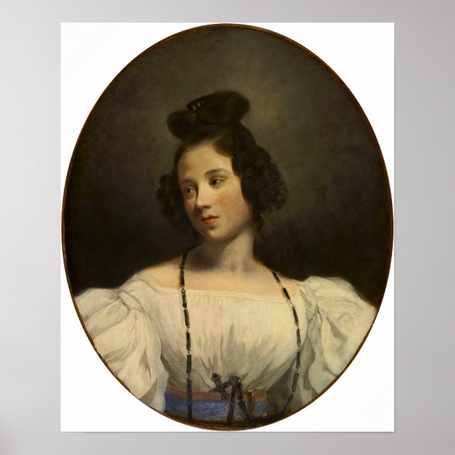 Poster Delacroix - Retrato (Frente)