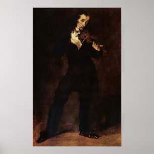 Poster Delacroix - Retrato De Paganini