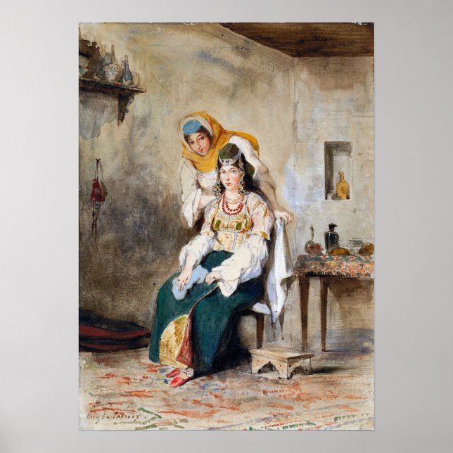 Poster Delacroix - Saada Esposa De Abraham Ben Chimol E … (Frente)