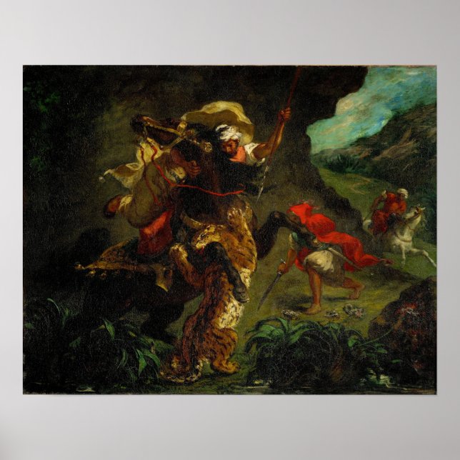 Poster Delacroix - Tigre 1854 (Frente)