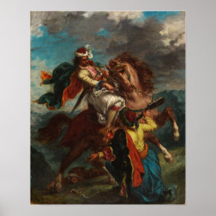 Poster Delacroix - Um Turco Entrega A Um Cavaleiro Grego.