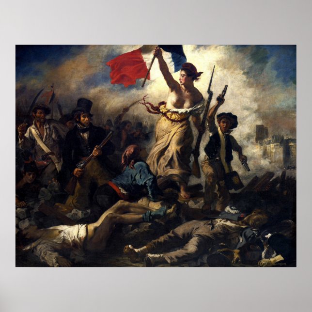 Poster Delacroix's La Liberté Guidant le Peuple (Frente)